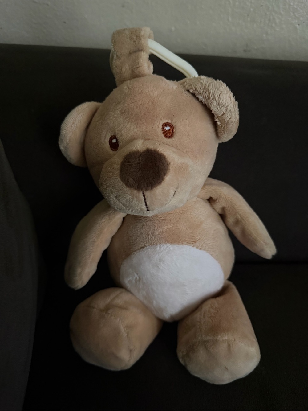 Kellytoy Beige and White Plush Teddy Bear Clip-On Stuffed Animal